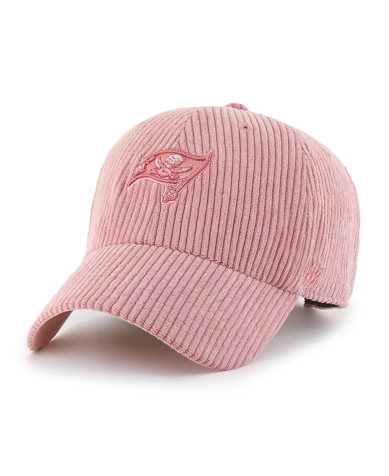 '47 Brand Women's Pink Tampa Bay Buccaneers Mellow Corduroy Clean Up Adjustable Hat