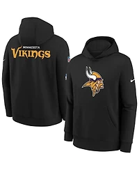 Nike Big Boys and Girls Black Minnesota Vikings Sideline Club Fleece Hoodie