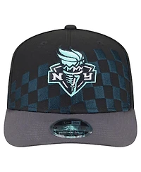 New Era Men's and Women's Black New York Liberty 9SEVENTY Checkerboard Print Adjustable Hat