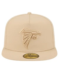 New Era Men's Light Beige Atlanta Falcons Color Pack A-Frame 59FIFTY Fitted Hat