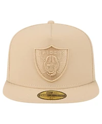 New Era Men's Light Beige Las Vegas Raiders Color Pack A-Frame 59FIFTY Fitted Hat