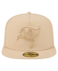 New Era Men's Light Beige Tampa Bay Buccaneers Color Pack A-Frame 59FIFTY Fitted Hat