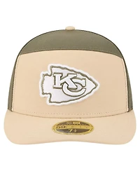 New Era Men's Light Beige/Olive Kansas City Chiefs Two-Tone Color Pack Split Panel 59FIFTY Fitted Hat