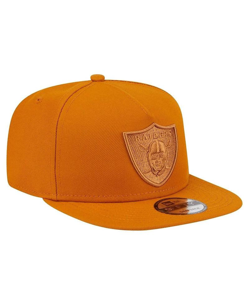 New Era Men's Brown Las Vegas Raiders Color Pack A-Frame 9FIFTY Snapback Hat