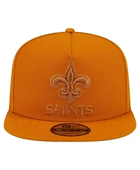 New Era Men's Brown New Orleans Saints Color Pack A-Frame 9FIFTY Snapback Hat