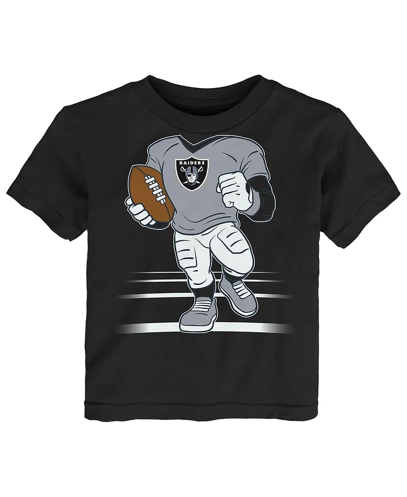 Outerstuff Toddler Black Las Vegas Raiders Game Fit T-Shirt