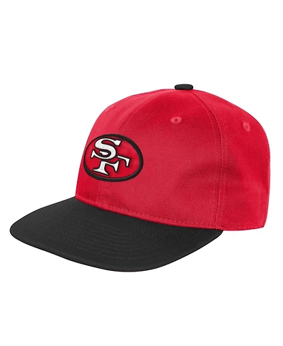 Outerstuff Big Boys and Girls Scarlet San Francisco 49ers True Retro Adjustable Hat