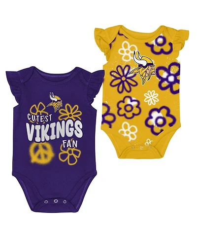 Outerstuff Baby Boys and Girls 2-Piece Minnesota Vikings The Sunshine Bodysuit Set