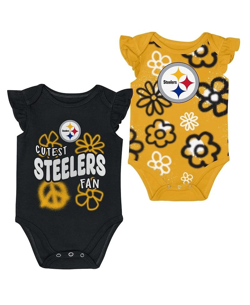 Outerstuff Baby Boys and Girls 2-Piece Pittsburgh Steelers The Sunshine Bodysuit Set