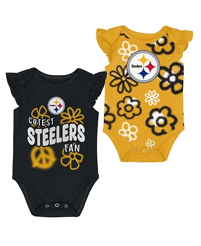 Outerstuff Baby Boys and Girls 2-Piece Pittsburgh Steelers The Sunshine Bodysuit Set
