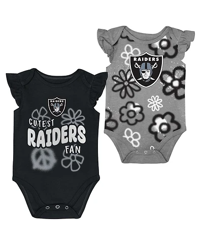 Outerstuff Baby Boys and Girls 2-Piece Las Vegas Raiders The Sunshine Bodysuit Set