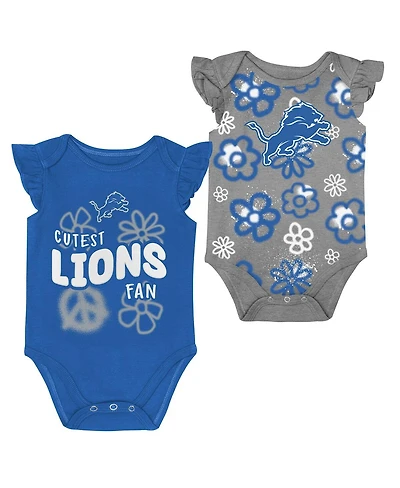 Outerstuff Baby Boys and Girls 2-Piece Detroit Lions The Sunshine Bodysuit Set