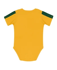 Outerstuff Baby Boys and Girls 3-Piece Green/Gold Green Bay Packers Double Down Creeper Pants Set