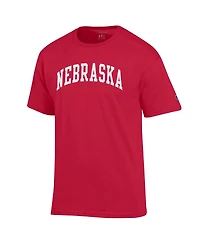 Champion Men's Scarlet Nebraska Huskers Basic Arch T-Shirt