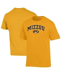 Champion Men's Gold Missouri Tigers Arch Over Logo T-Shirt