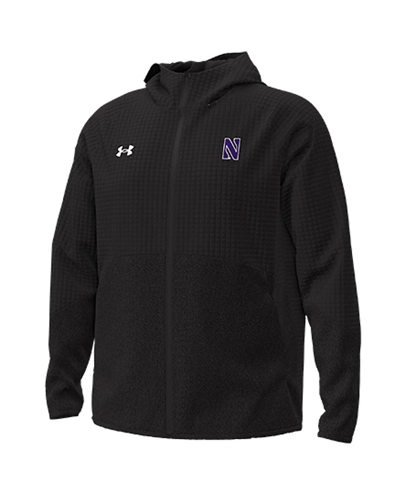 Under Armour Men's Black Northwestern Wildcats Unstoppable Raglan Full-Zip Jacket