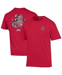 Champion Men's Scarlet Ohio State Buckeyes Our Honor Defend Shield T-Shirt