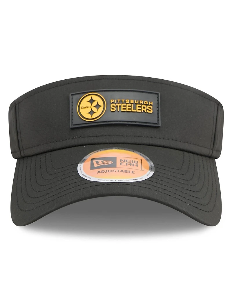 New Era Men's Black Pittsburgh Steelers 2025 Sideline Visor Hat