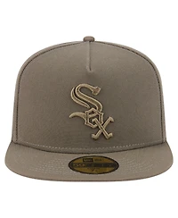New Era Men's Olive Chicago White Sox Color Pack A-Frame 59FIFTY Fitted Hat