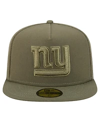 New Era Men's Olive New York Giants Color Pack A-Frame 59FIFTY Fitted Hat