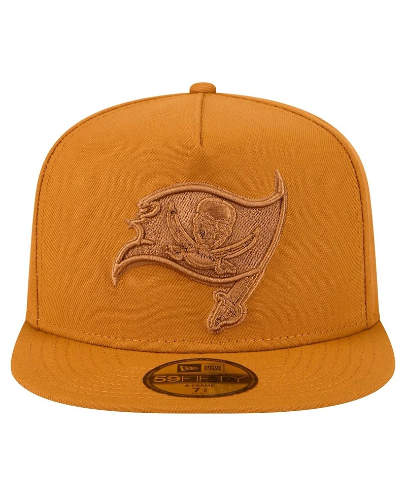 New Era Men's Brown Tampa Bay Buccaneers Color Pack A-Frame 59FIFTY Fitted Hat