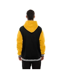 New Era Men's Black Pittsburgh Steelers Full-Snap Fleece Hoodie Jacket