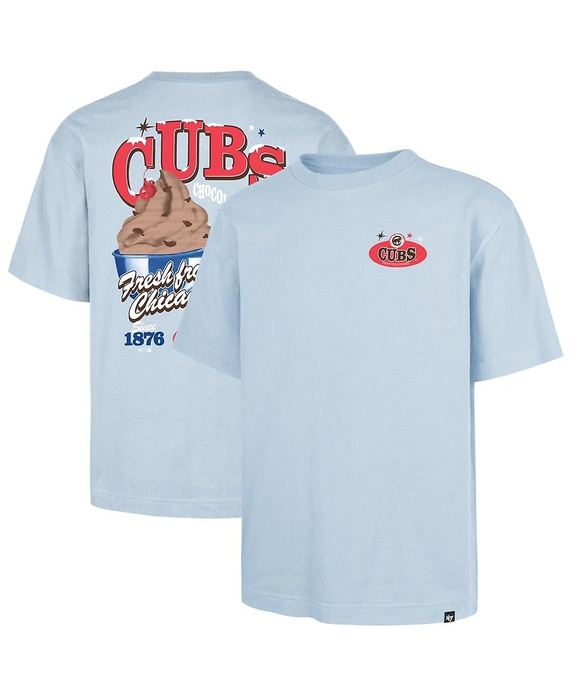 '47 Brand Men's Light Blue Chicago Cubs Ice Cream Parlor Foundation T-Shirt