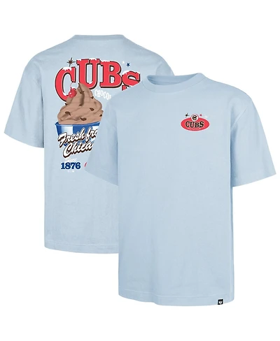 '47 Brand Men's Light Blue Chicago Cubs Ice Cream Parlor Foundation T-Shirt