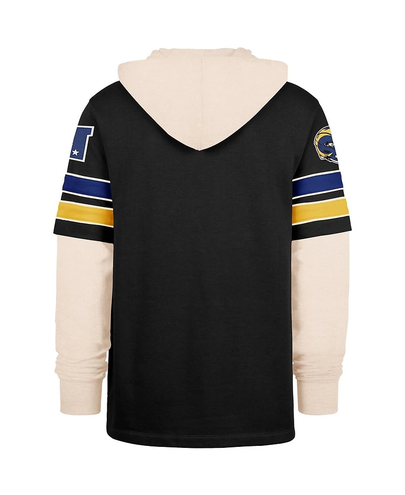 '47 Brand Men's Black Los Angeles Rams Split Zone Cornerback Duo Hoodie