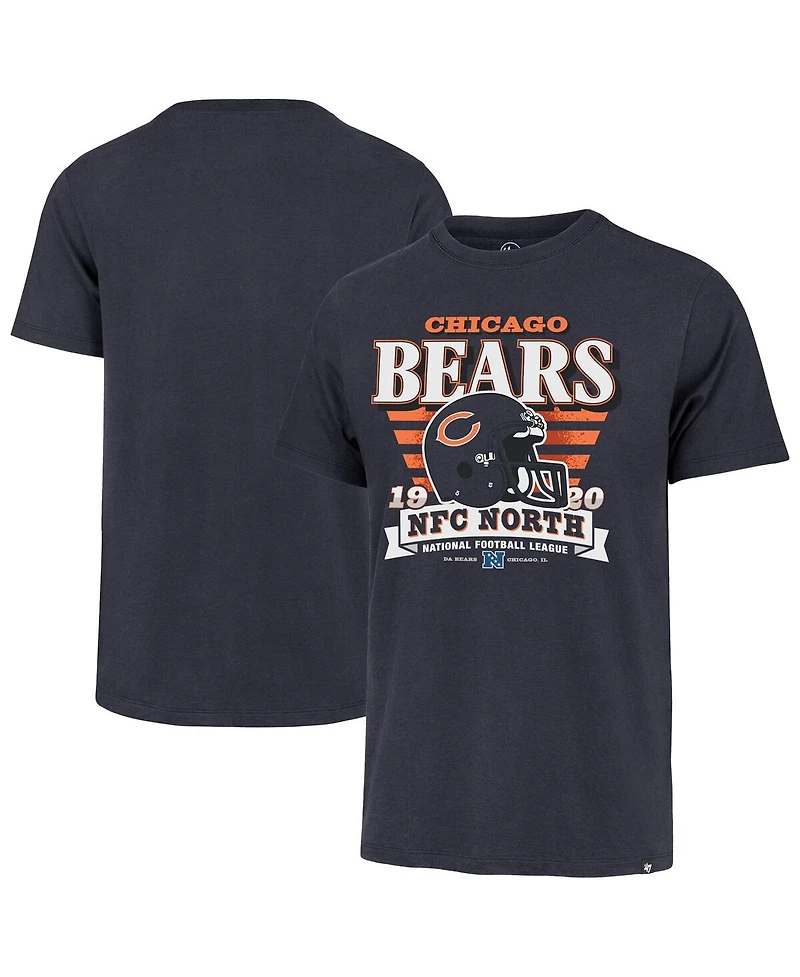 '47 Brand Men's Navy Chicago Bears Stripe Splash Franklin Throwback T-Shirt