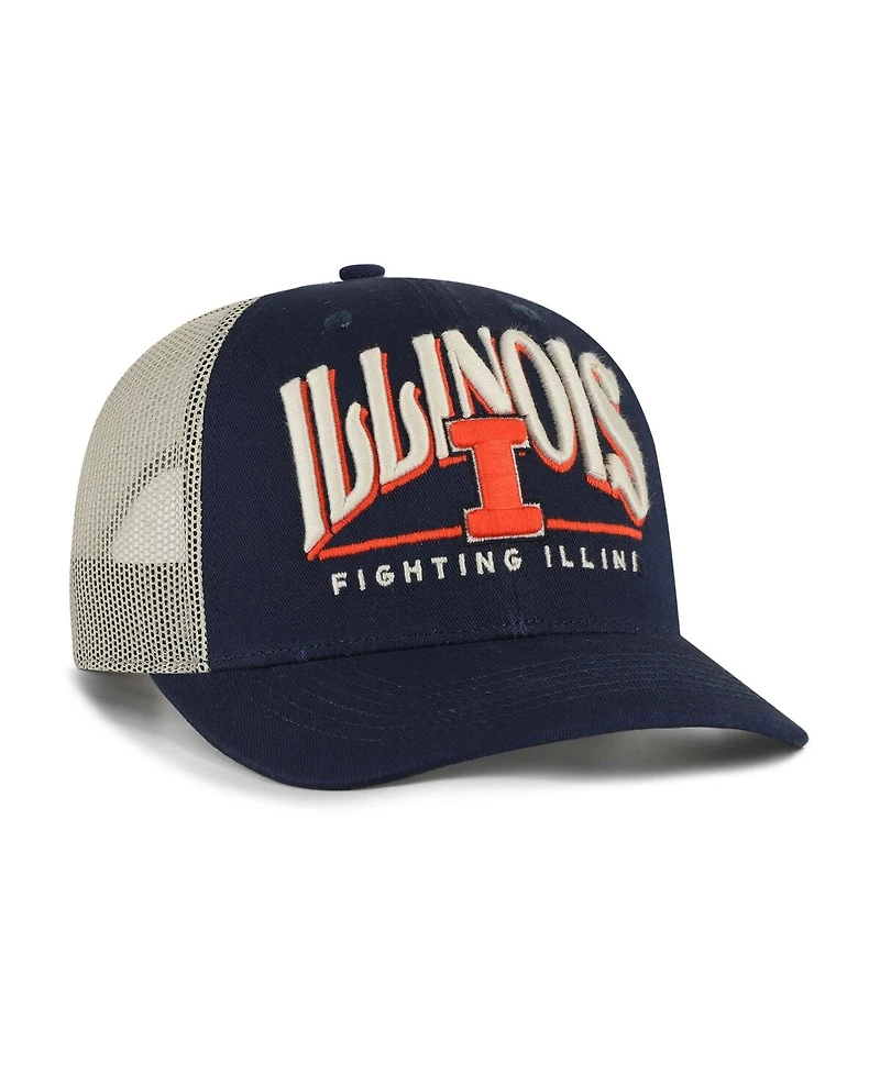 '47 Brand Men's Navy Illinois Fighting Illini Arid Adjustable Trucker Hat