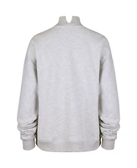 '47 Brand Women's Heather Gray Las Vegas Raiders Vantage Mock Neck Pullover Sweatshirt
