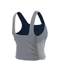 New Era Women's Navy/Gray Dallas Cowboys Reversible Cropped Sport Classics Tank Top
