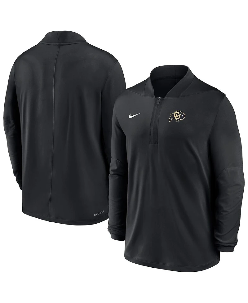 Nike Men's Black Colorado Buffaloes Dri-fit Half-Zip Pullover Hoodie