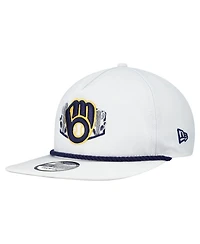 New Era Men's White Milwaukee Brewers 2025 Spring Training Palm Golfer Snapback Hat