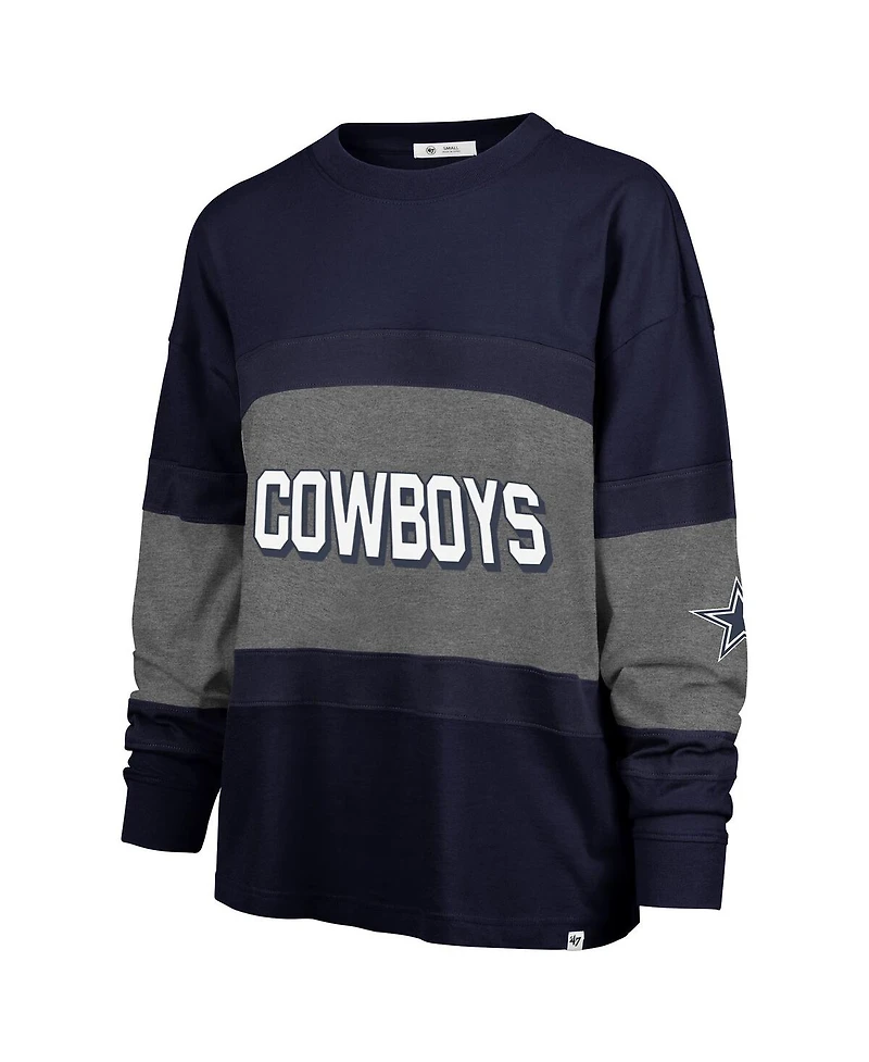'47 Brand Women's Navy Dallas Cowboys Breezeway Archive Long Sleeve T-Shirt