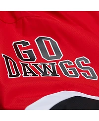 Mitchell & Ness Men's Red/Black Georgia Bulldogs Tie Breaker Logo Vintage Lightweight Anorak Half-Zip Windbreaker