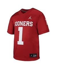 Jordan Big Boys and Girls Crimson Oklahoma Sooners Untouchable Replica Game Jersey