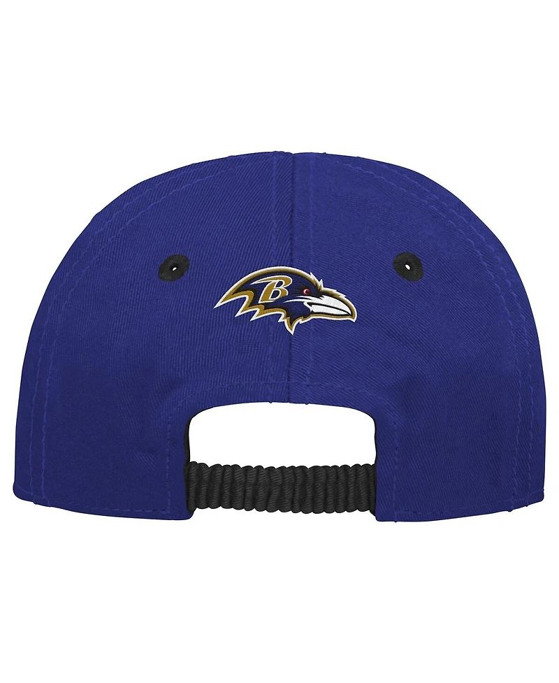 Outerstuff Baby Boys and Girls Purple/Black Baltimore Ravens My First Tail Sweep Slouch Flex Hat