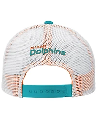 Outerstuff Big Boys and Girls Aqua Miami Dolphins Core Lockup Trucker Adjustable Hat