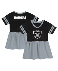 Outerstuff Girls Toddler Black Las Vegas Raiders Stadium Lights Fashion Jersey Dress