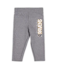 Outerstuff Toddler 2-Piece Baltimore Ravens Club House Long Sleeve Hoodie Top and Leggings Set