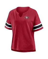 Fanatics Women's Scarlet San Francisco 49ers Plus Redzone Notch Neck T-Shirt