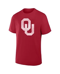 Fanatics Men's Crimson Oklahoma Sooners Big Tall Distressed Logo T-Shirt