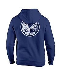 1863FC Men's Navy Club America Wordmark Fleece Pullover Hoodie