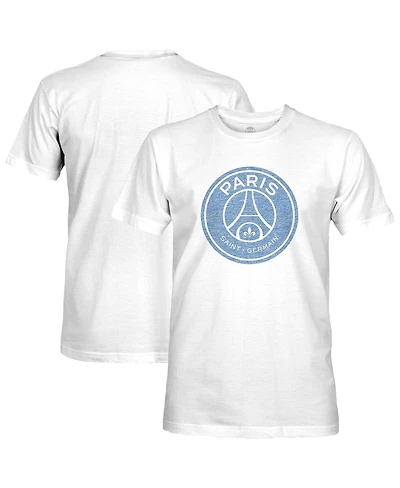 1863FC Men's White Paris Saint-Germain Mono Badge T-Shirt