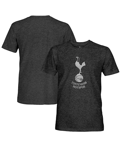 1863FC Men's Black Tottenham Hotspur Mono Badge Vintage Tri-Blend T-Shirt