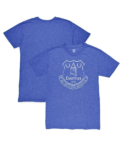 1863FC Men's Blue Everton Mono Badge Vintage Tri-Blend T-Shirt