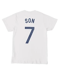 1863FC Big Boys and Girls Son Heung-Min White Tottenham Hotspur Player T-Shirt