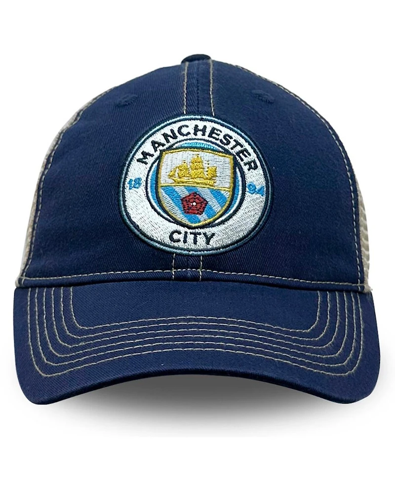 1863FC Men's Navy Manchester City Trucker Adjustable Hat